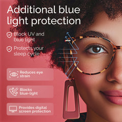 Gaoye UV400 lenses protect eyes during screen use and outdoor exposure.