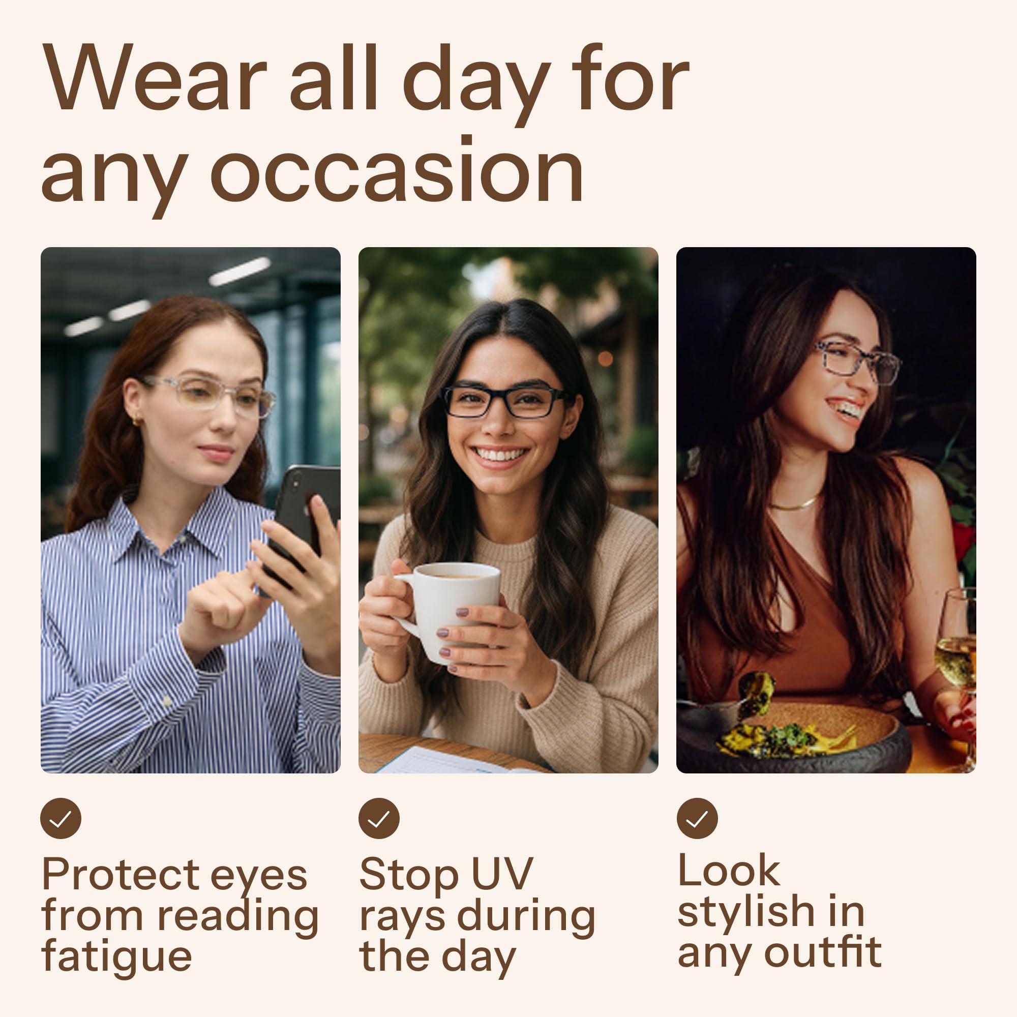 Gaoye wearer at a desk using glasses for clear reading
