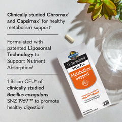 Garden of Life Multi+ capsules tray ready for daily use supporting metabolism.