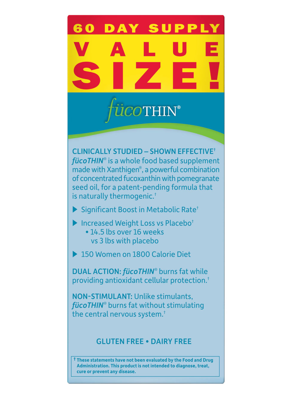Garden of Life FucoThin capsules pictured with water for easy swallowing.