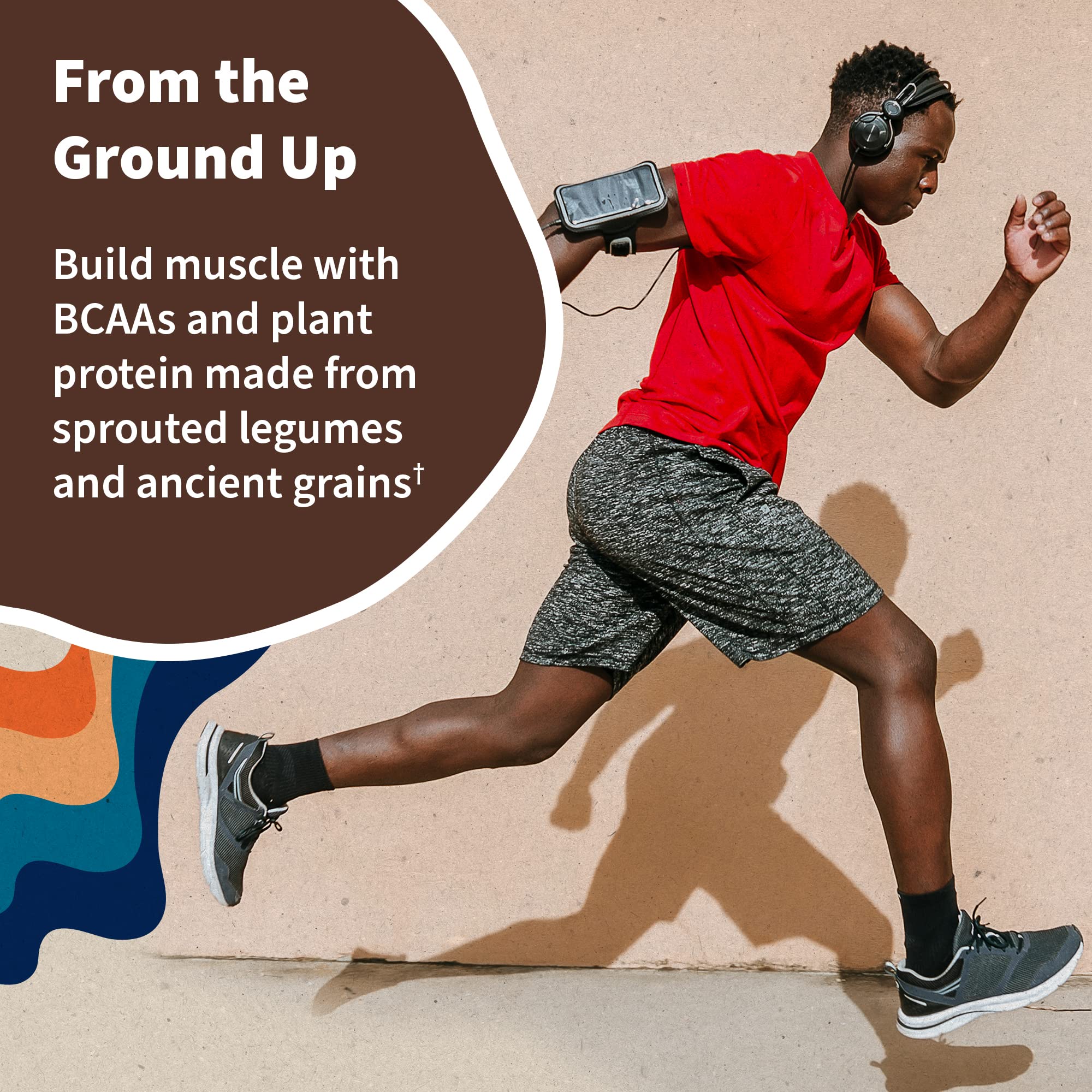 Garden of Life gluten free sugar free protein powder label close-up