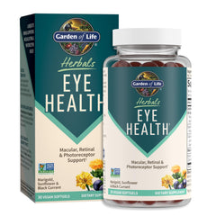 Garden of Life Eye Health softgel bottle for daily eye support