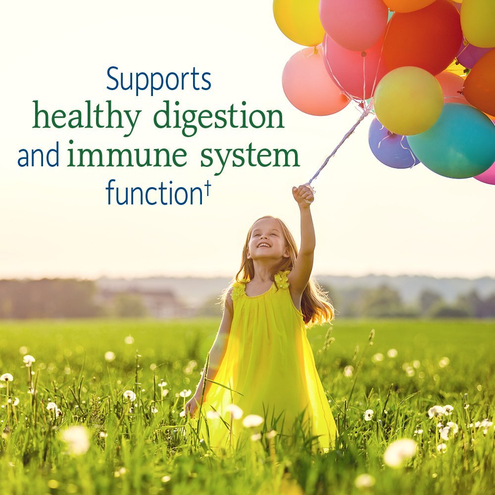 Garden of Life Kids Organic Raw Probiotics powder scoop shows convenient daily dosing.