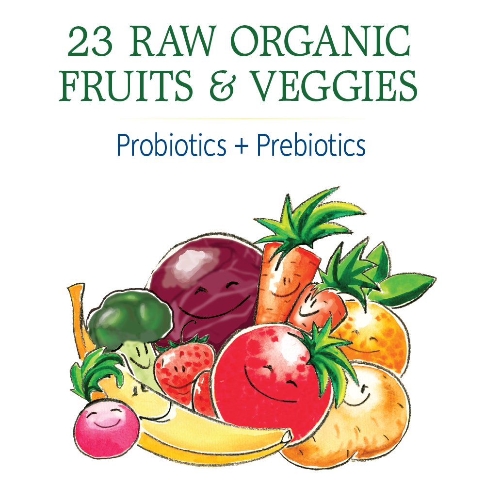 Garden of Life Kids probiotic powder mixed into drinks or soft foods.
