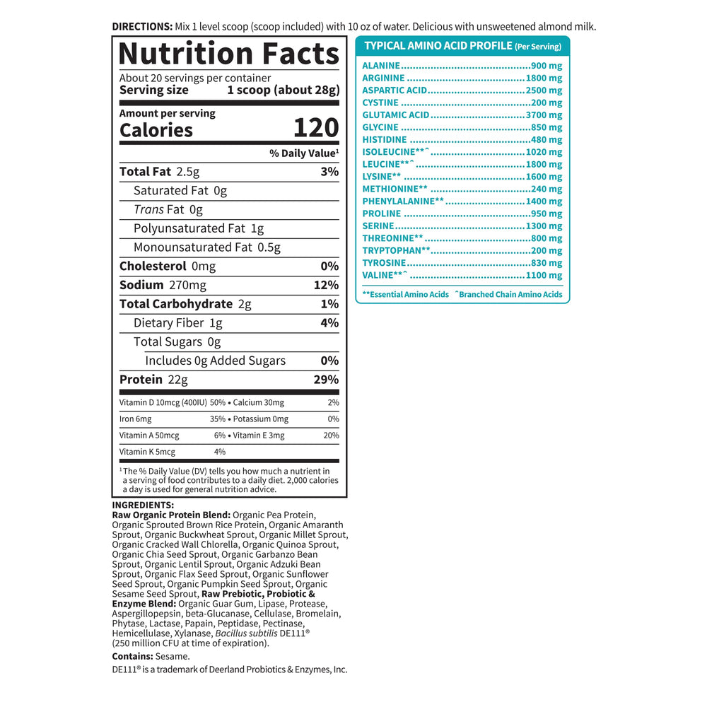 Garden of Life Organic Vegan Protein Powder baking-uses suggest versatile kitchen options
