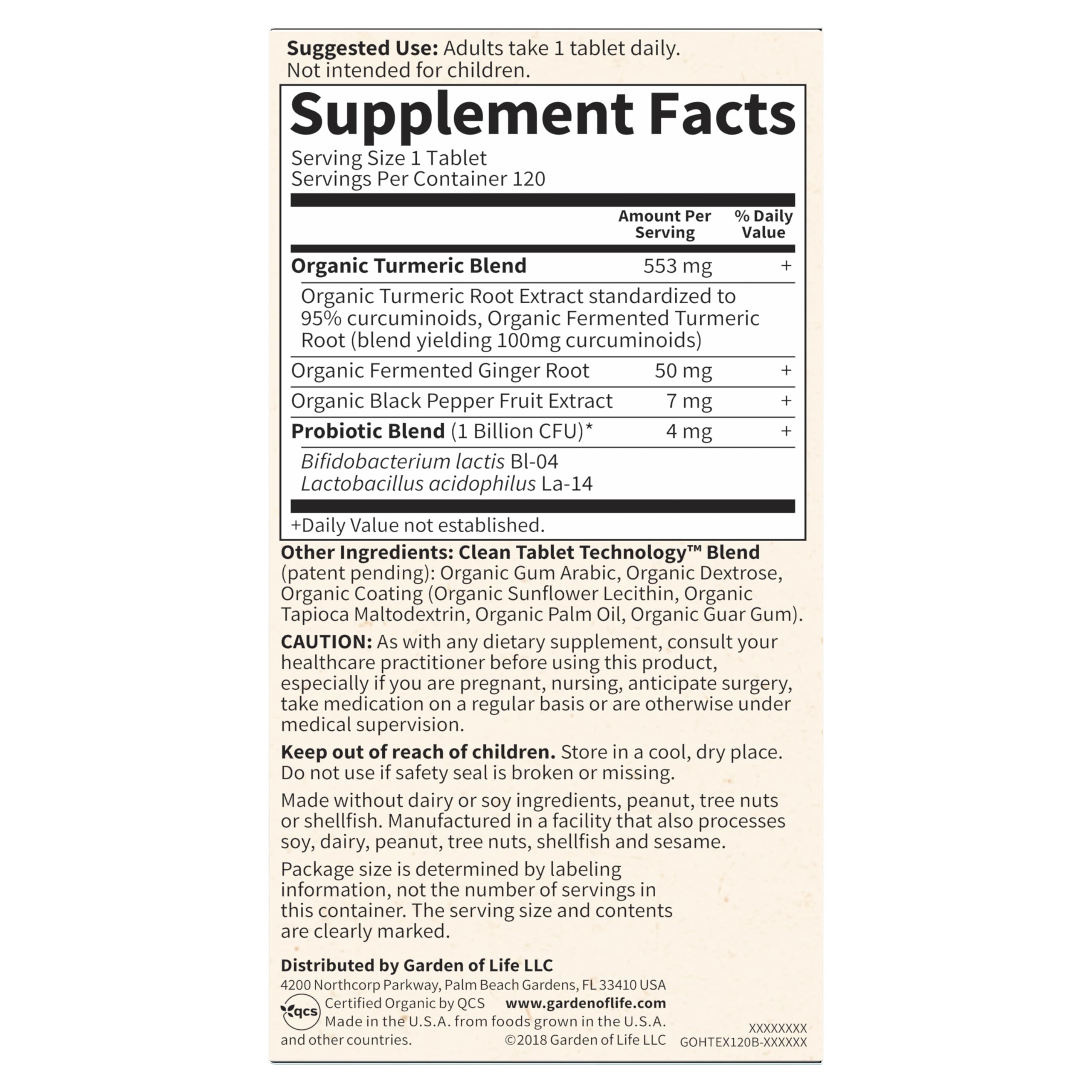 Simple daily-use scene with Garden of Life Turmeric for convenient wellness
