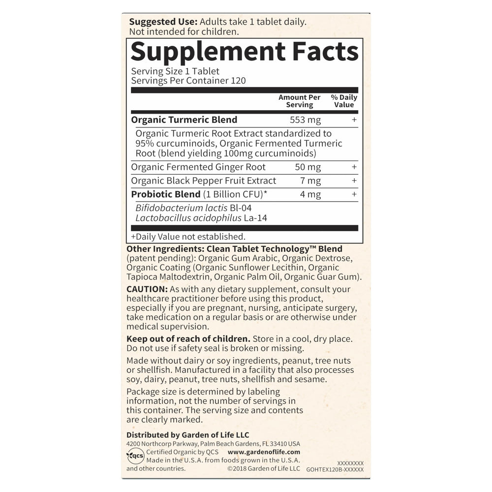 Simple daily-use scene with Garden of Life Turmeric for convenient wellness
