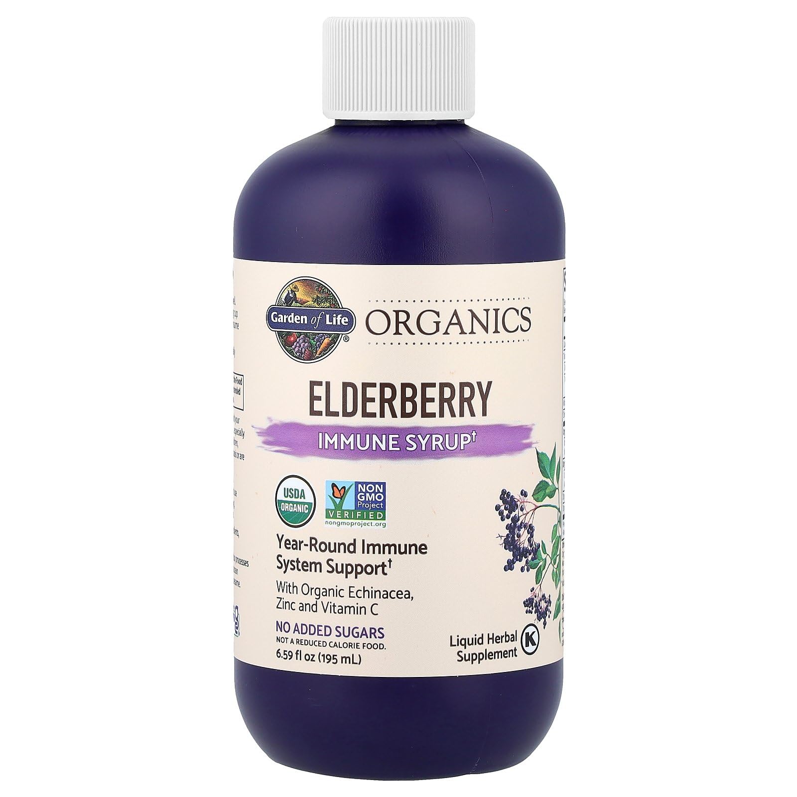 Family-use scene with Garden of Life Organics Elderberry Immune Syrup