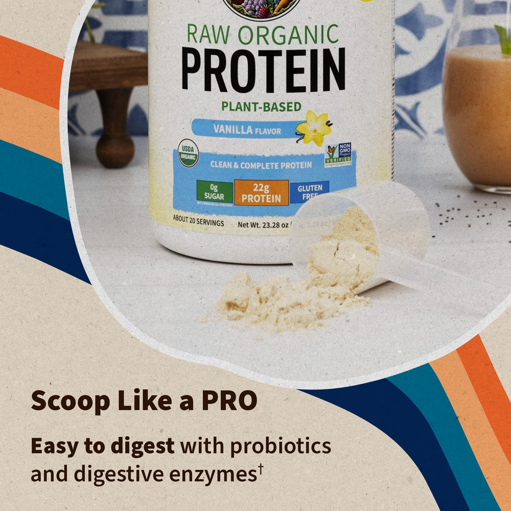 Garden of Life packaging shows vegan and gluten-free certification seals.