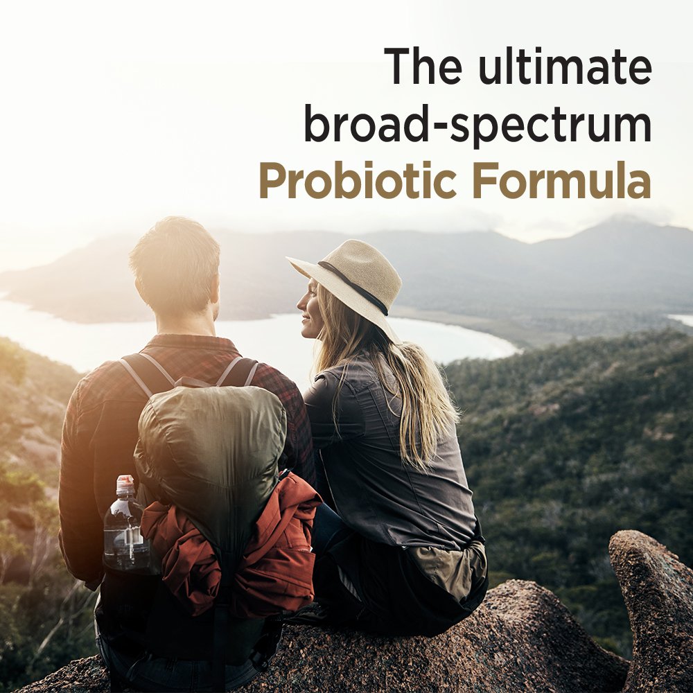Garden of Life Primal Defense Ultra Saccharomyces boulardii supports intestinal mucosa.