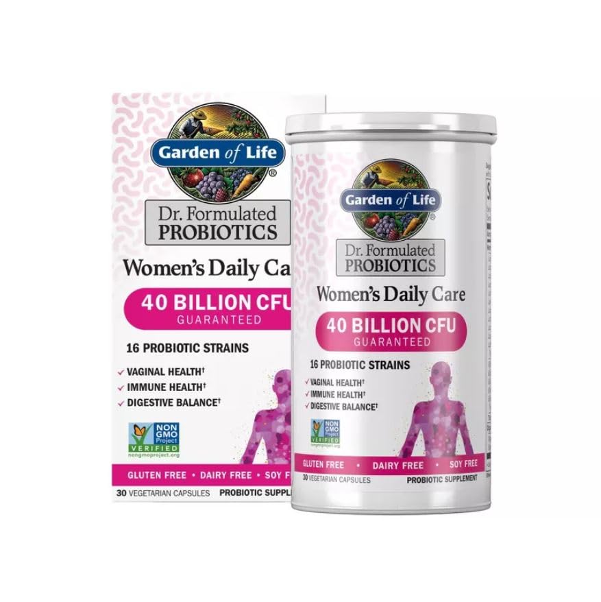 Garden of Life Probiotics 40 Billion CFU capsules for digestive support.