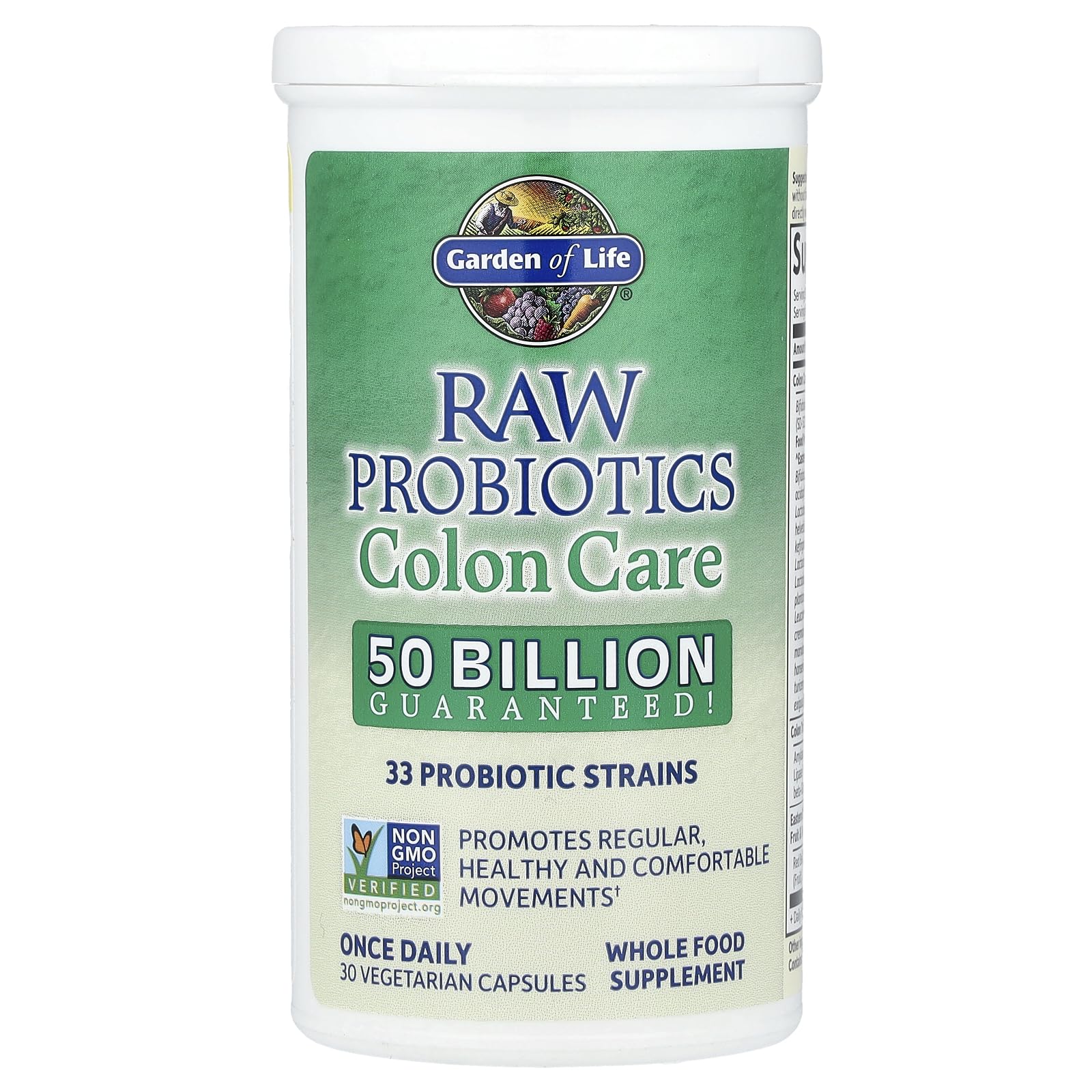 Ingredients panel shows enzymes and raw fruits and vegetables supporting digestion.