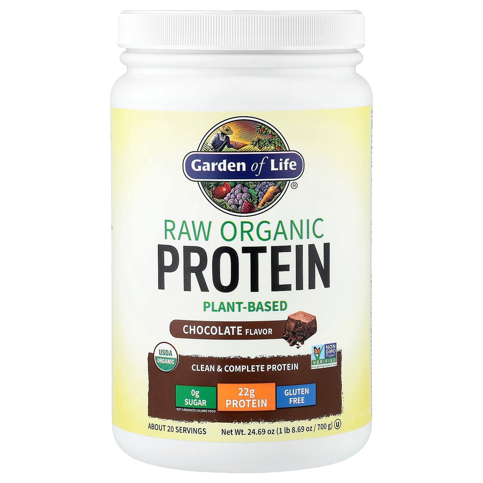 Garden of Life probiotics and enzymes bottle demonstrating digestive support features