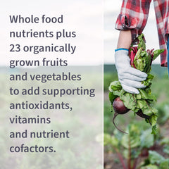 Garden of Life Probiotics and Digestive Enzymes blend visible beside B Complex