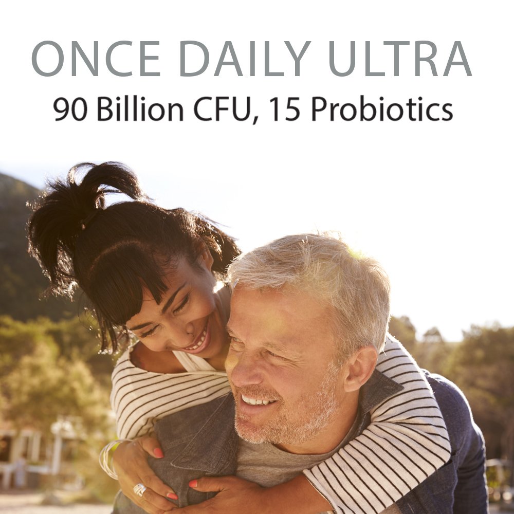 Illustration of gut-friendly strains like Lactobacillus and Bifidobacterium.