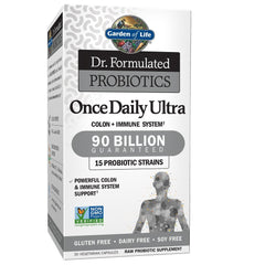 Garden of Life One Daily Ultra 90B bottle promotes daily digestive balance for adults.