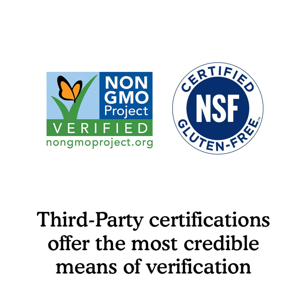 Garden of Life Prostate+ Non-GMO and gluten-free seal indicating quality.