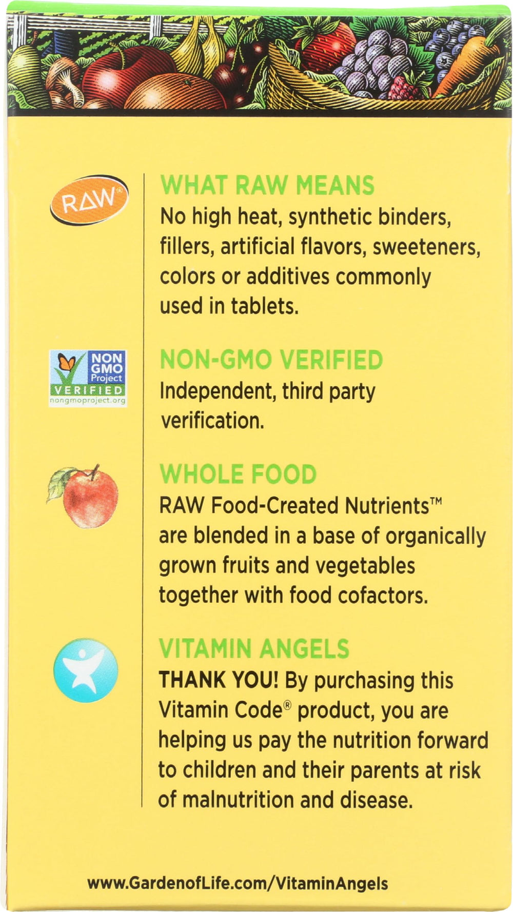 Garden of Life Raw B Complex bottle label highlighting vegan, gluten-free, non-GMO