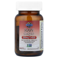 Garden of Life raw CoQ10 chia seed oil combination supporting cellular energy.