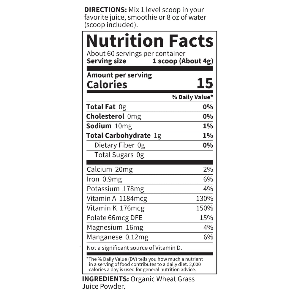 Garden of Life label showcases vegan, gluten-free, non-GMO features.