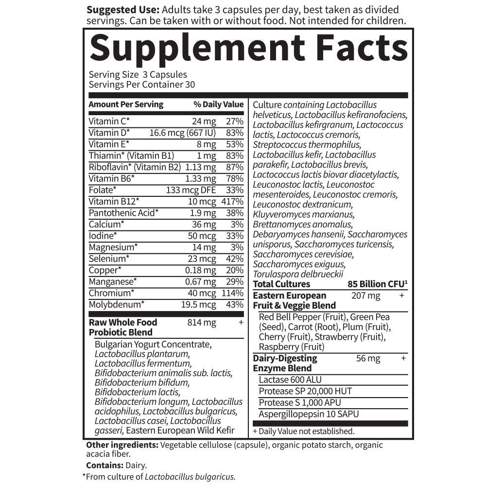 Digestive enzymes graphic illustrates lactose and casein breakdown