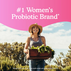 Close-up of Garden of Life Raw Probiotics for Women capsules showing high potency for immune and digestive support