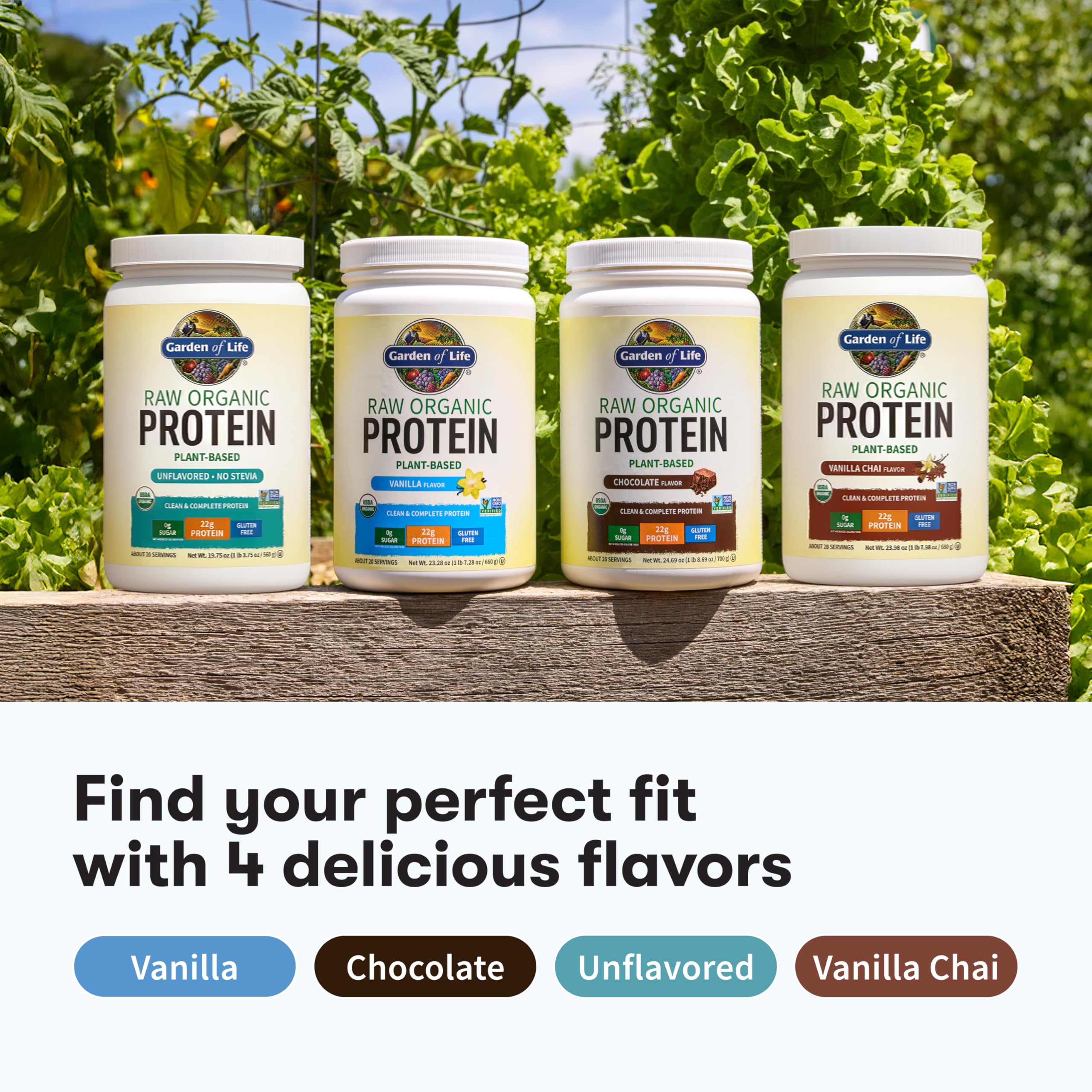 Garden of Life vegan protein powder stirred into smoothies for nourishment.