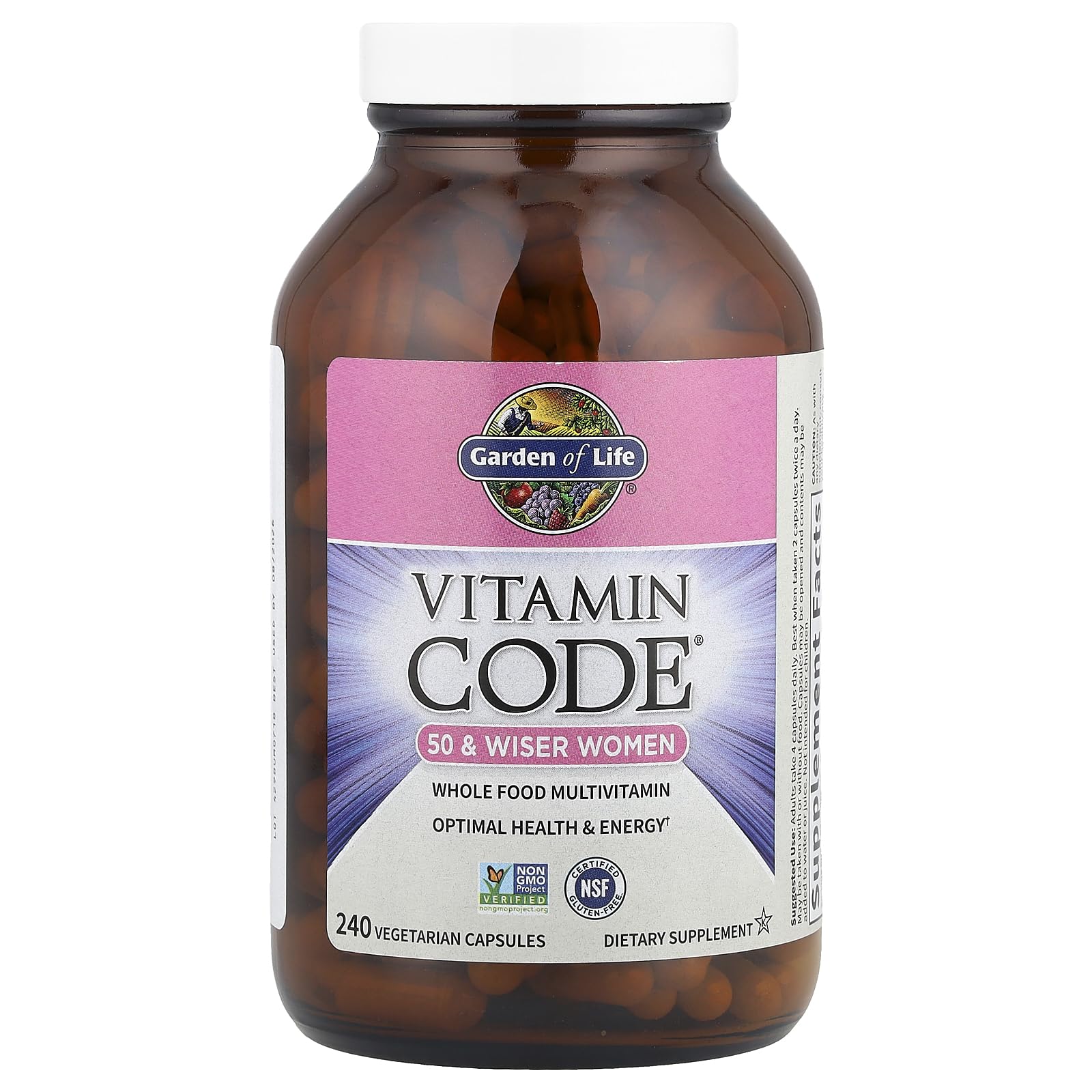 Garden of Life Vitamin Code 50+ probiotics image for digestion support.