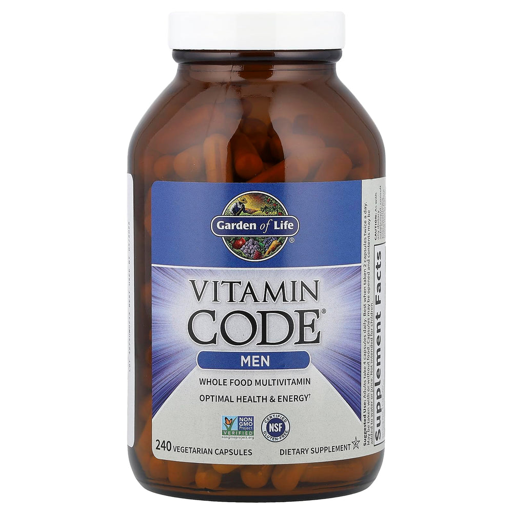 Garden of Life Vitamin Code Men capsules — vegetarian capsules for easy daily use.