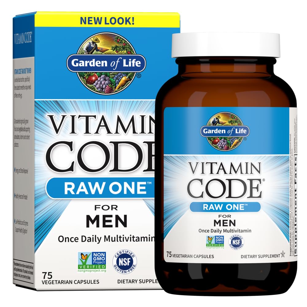 Garden of Life Vitamin Code RAW ONE for Men bottle supports active daily use