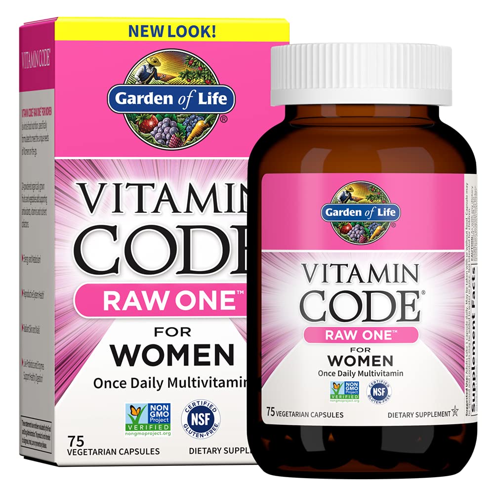 Garden of Life Vitamin Code Raw One for Women bottle for daily wellness with a one-a-day format.