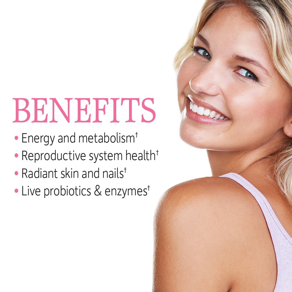 Label detail of Garden of Life Vitamin Code Raw One for Women emphasizes whole-food ingredients and probiotics.