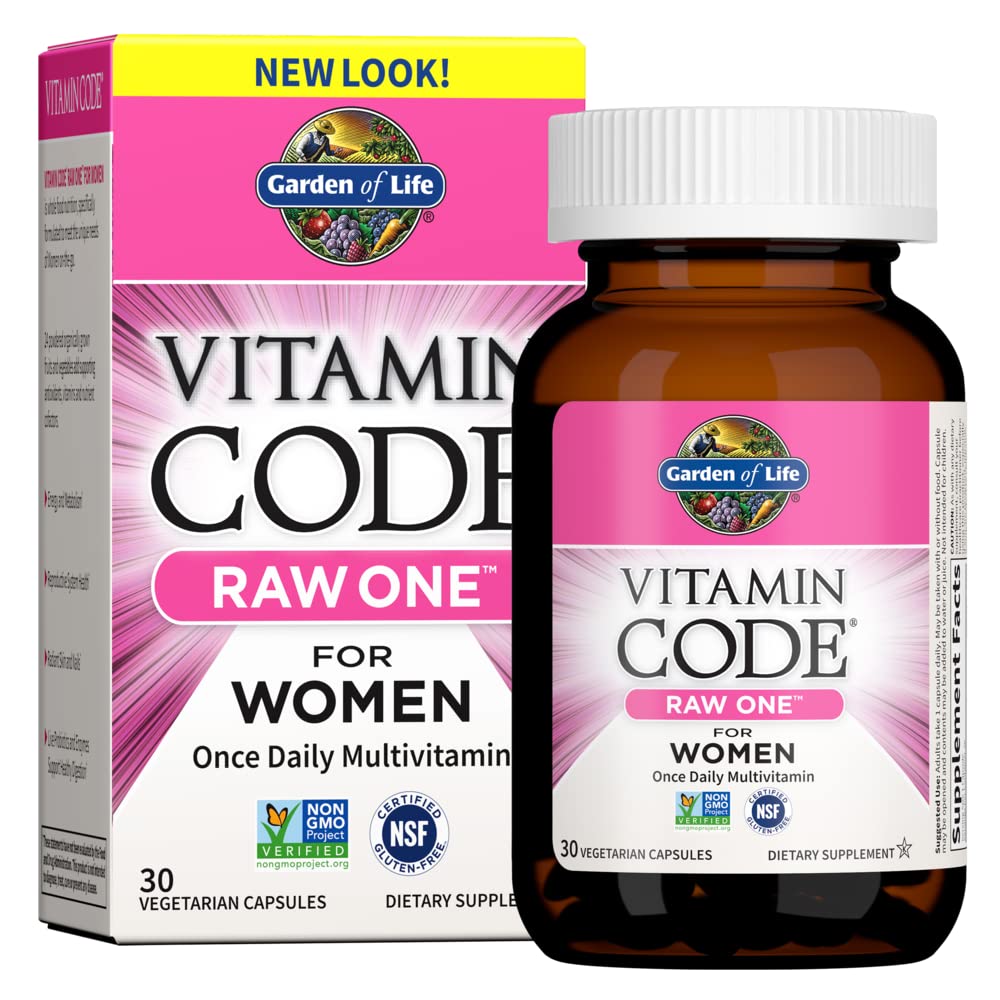 Garden of Life Vitamin Code RAW One for Women bottle for everyday wellness.