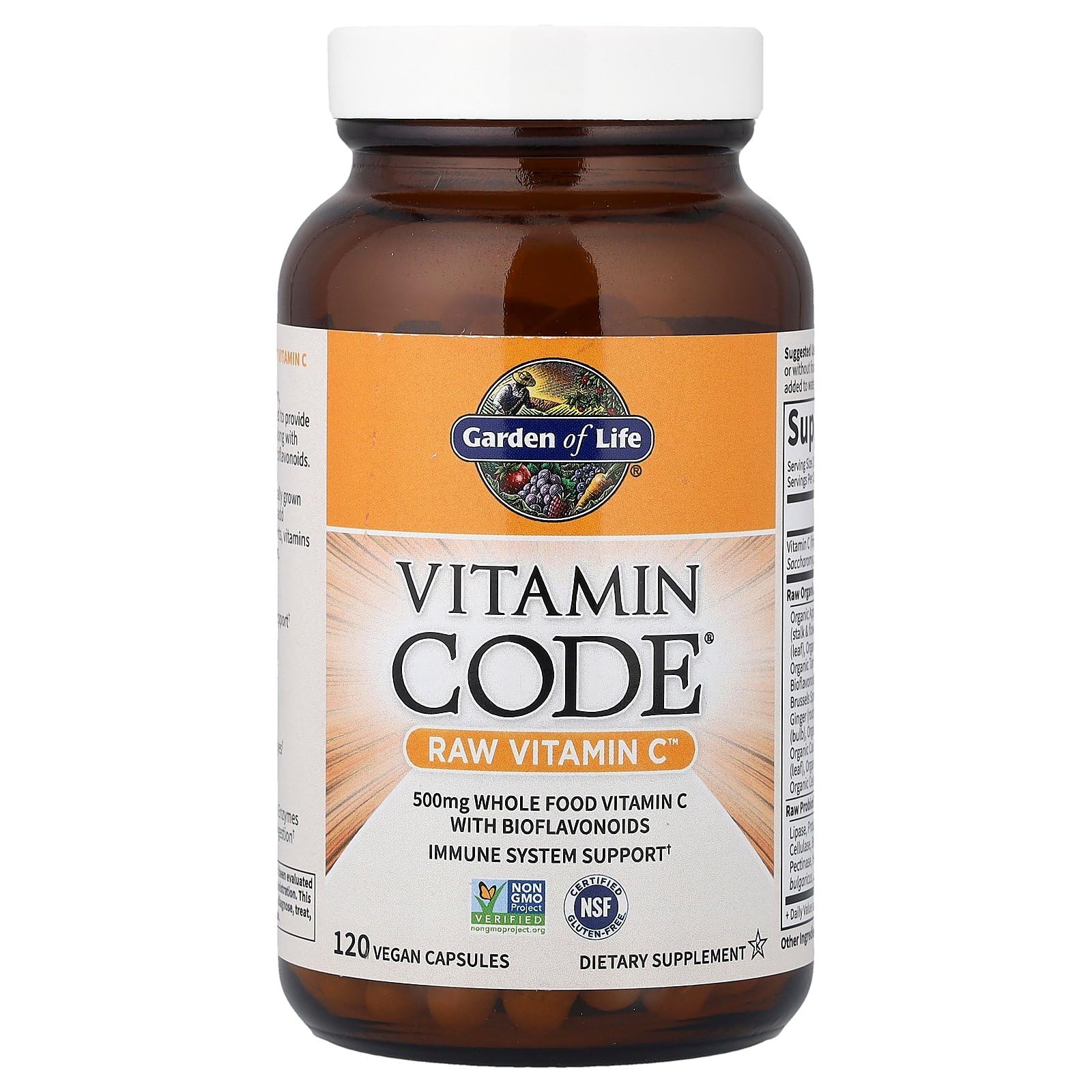 Colorful blend of raw fruits and vegetables used in the formula.