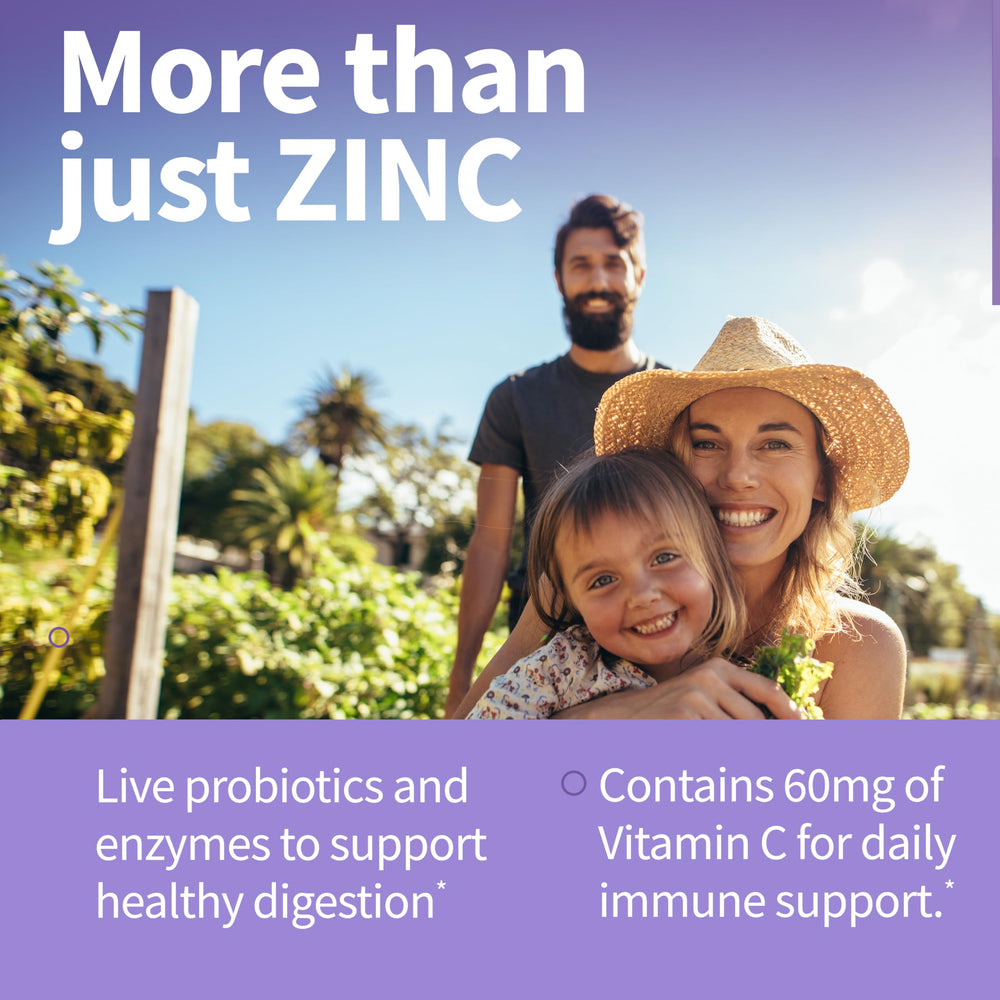 Label emphasizes vegan, gluten-free, and non-GMO attributes of the zinc supplement.