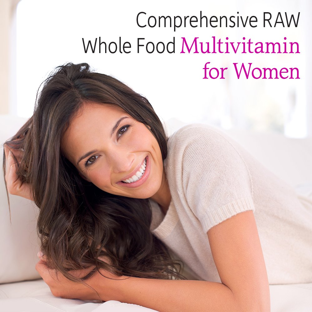Garden of Life Vitamin Code Women label close-up focusing on folate and iron content