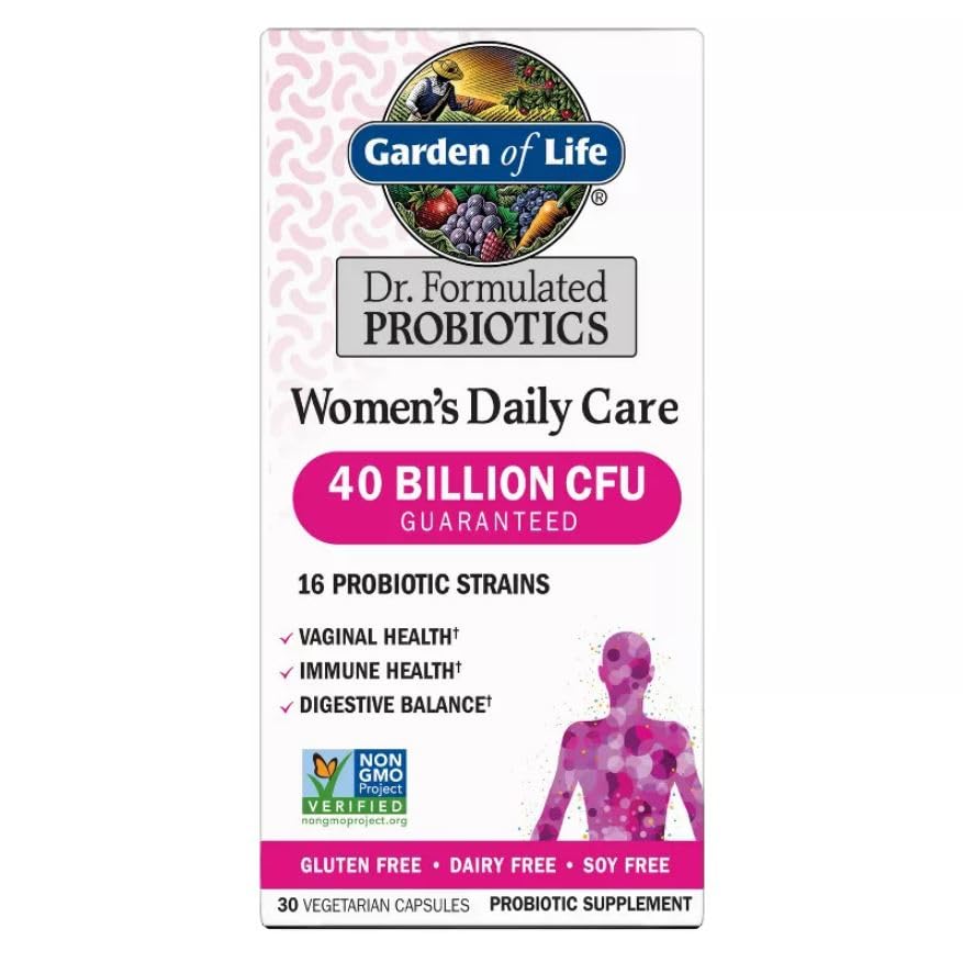 Garden of Life women's health probiotics supporting daily wellness.