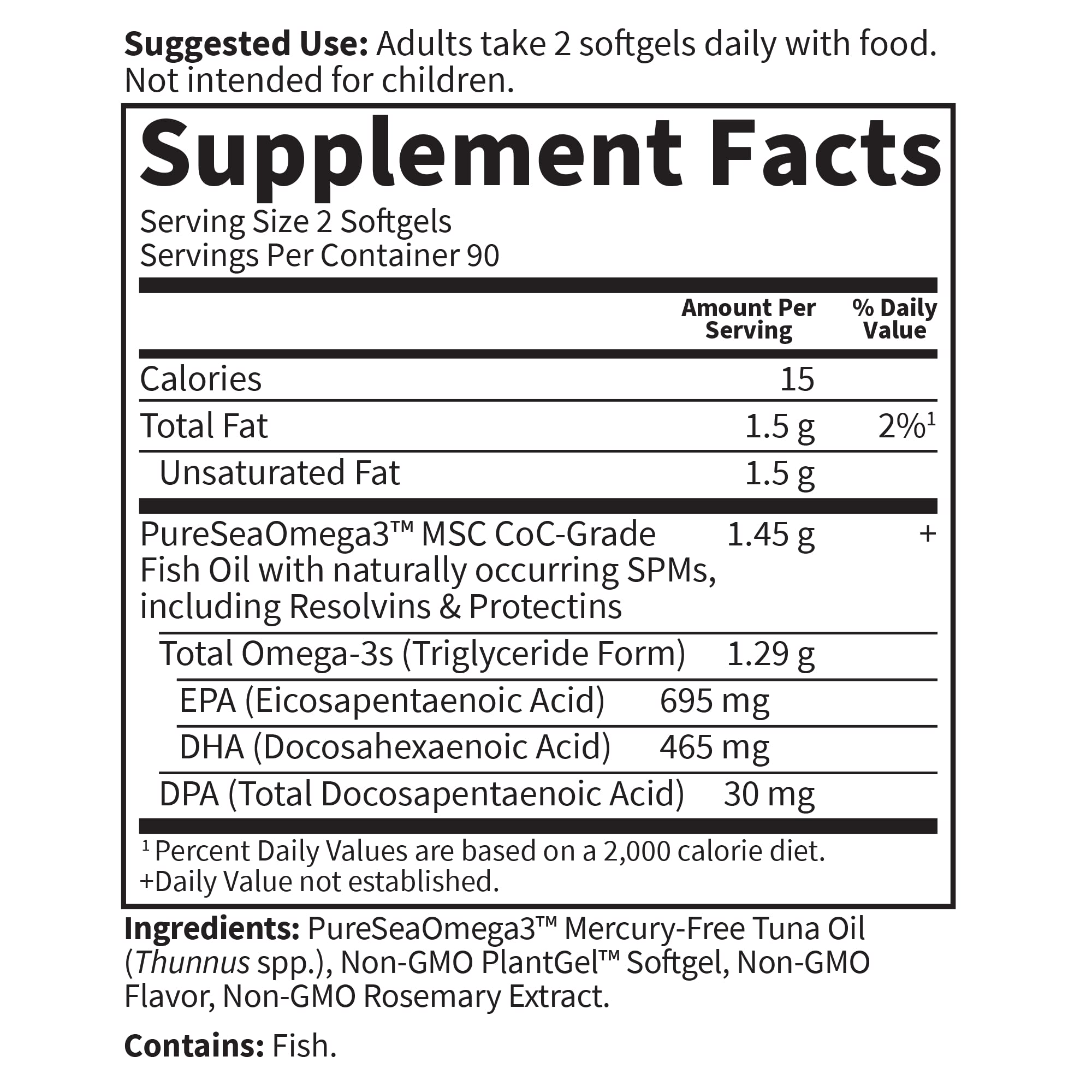 Non-GMO Project Verified and MSC certified Advanced Omega packaging and branding.
