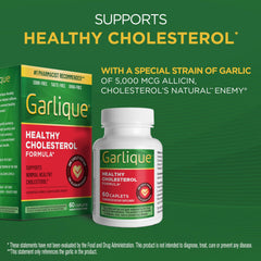Garlique caplets close-up highlighting high allicin potency in each pill.