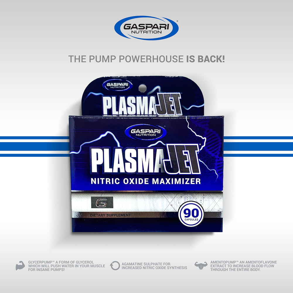 Gaspari Plasmajet bottle being poured for workout sessions.