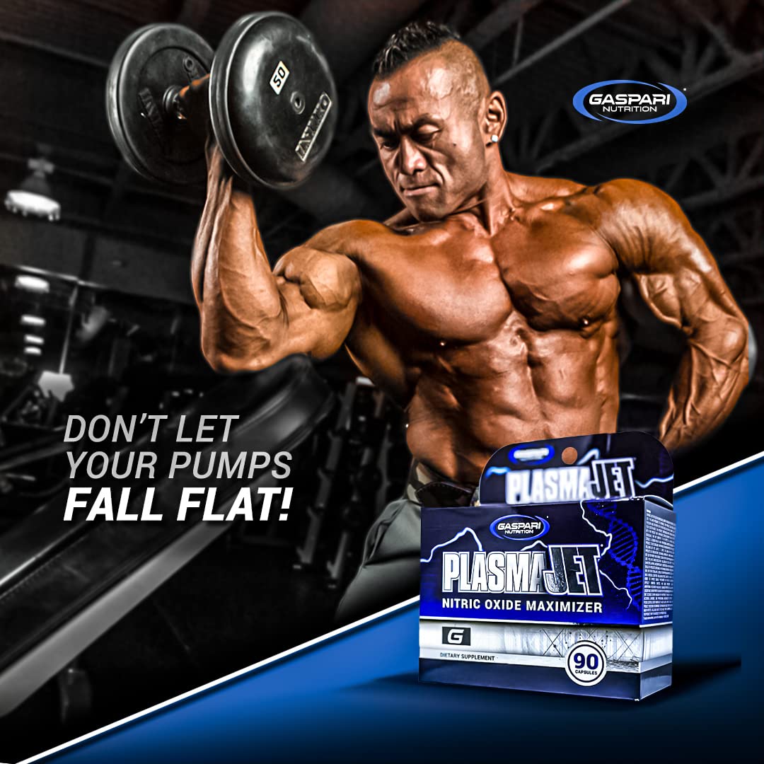 Gaspari Plasmajet in gym setting during a high-intensity workout.