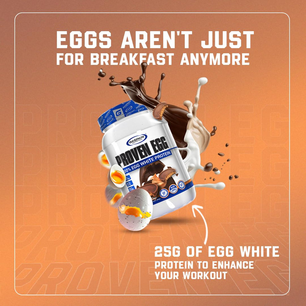 Gaspari Nutrition Proven Egg keto friendly badge on label.