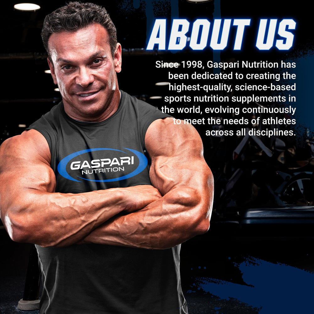 Back-of-can nutrition panel shows science-backed ingredients from Gaspari