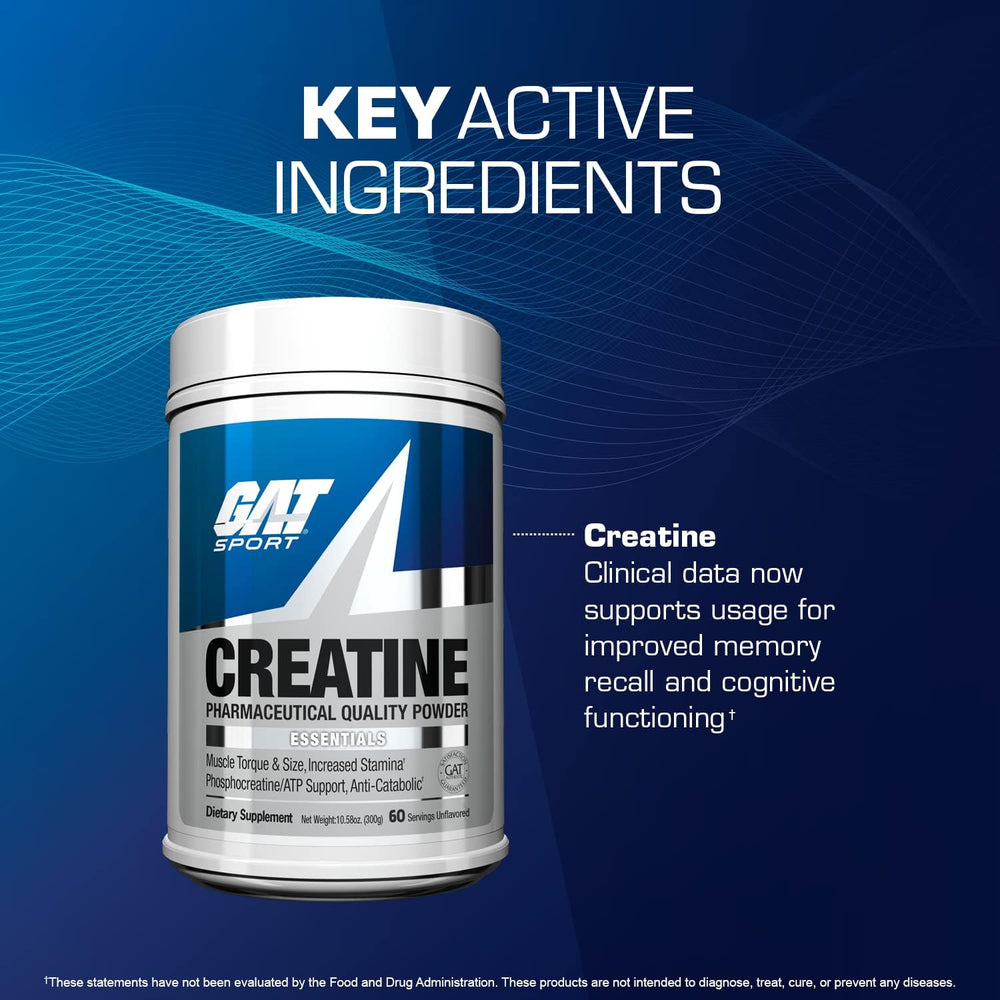GAT SPORT athlete mid-workout using creatine for power and stamina.