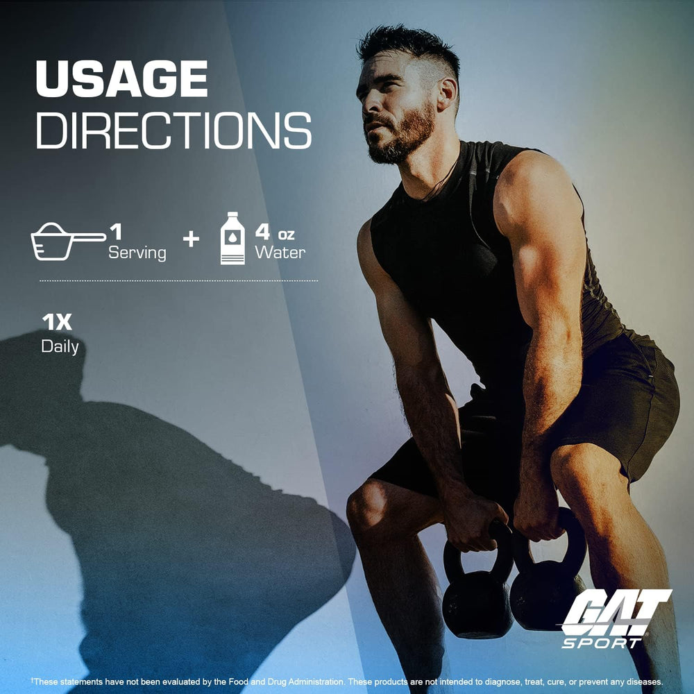 GAT SPORT Creatine Monohydrate dissolving in water ready to energize sessions.