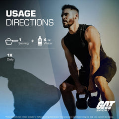GAT SPORT Creatine Monohydrate dissolving in water ready to energize sessions.