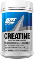 GAT SPORT Creatine Monohydrate 300g – Unflavored Powder, 60 Servings