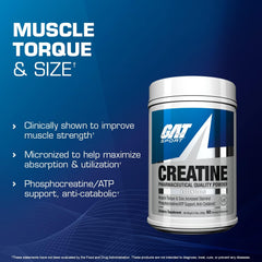 GAT SPORT Creatine Monohydrate shaker demonstrates easy mixing after training.