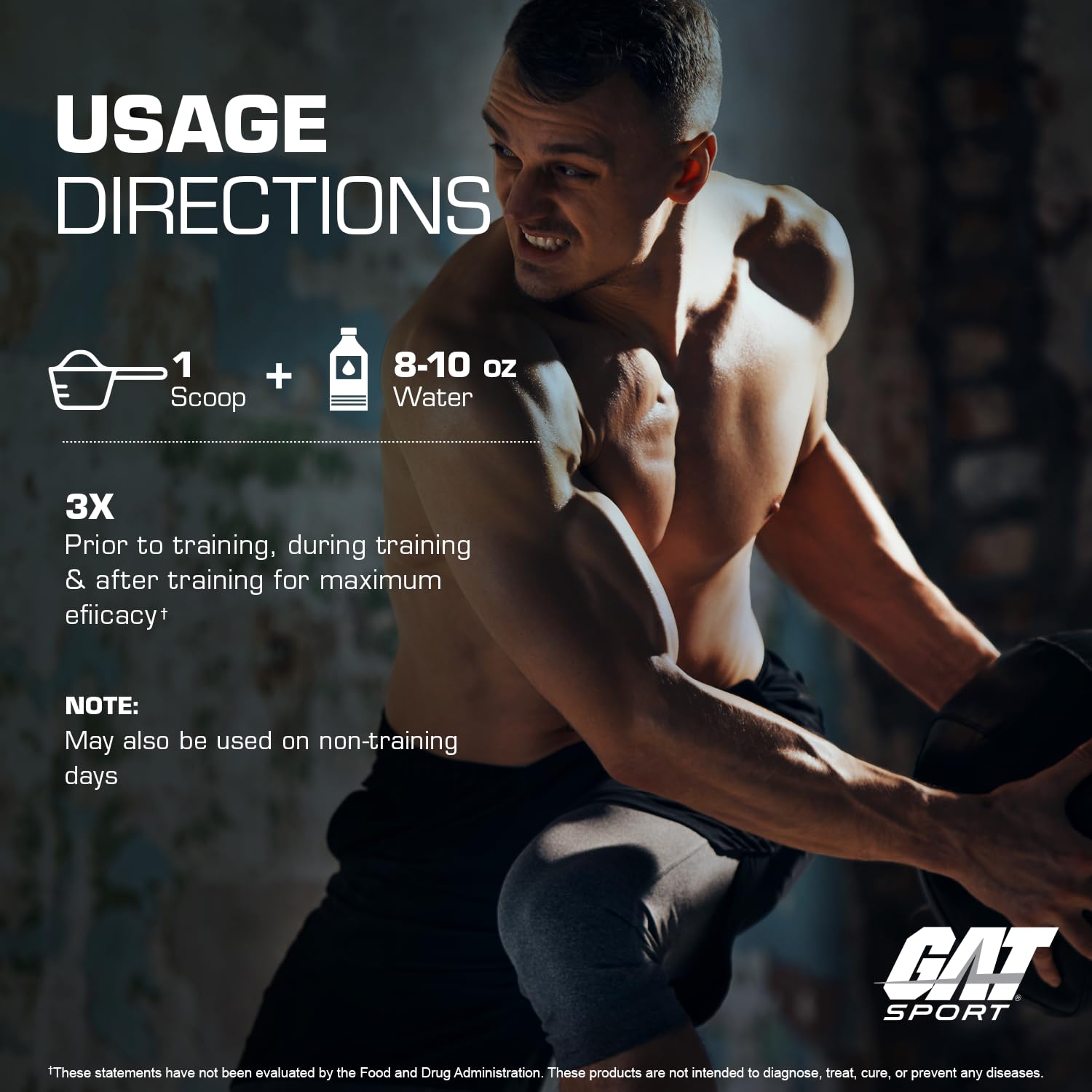 GAT SPORT Flexx EAAs athlete in workout context demonstrates versatile use.