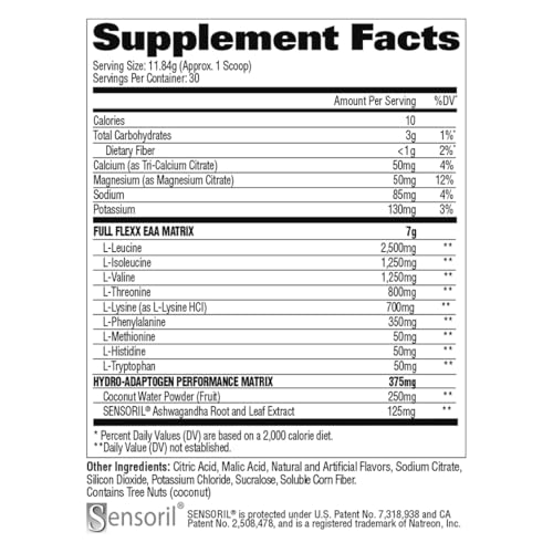 GAT SPORT Flexx EAAs Blue Razz scoop enables quick, easy post-workout mixing.